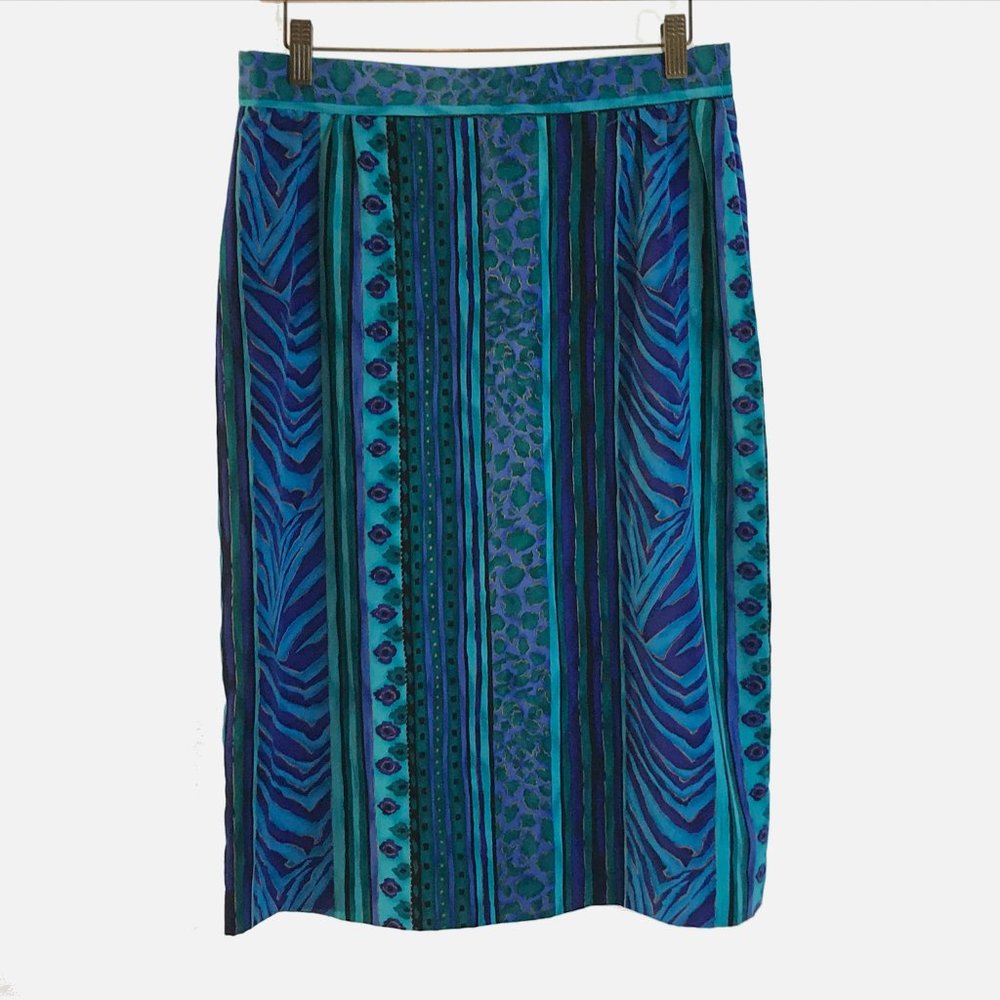 😀 3 for $20 Gay Boyer 80s Watercolor Midi Skirt